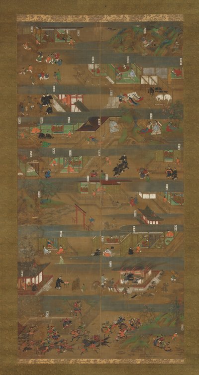 Illustreret biografi om prins Shotoku Shotoku Taishi e-den, 1300-tallet. af Unbekannt