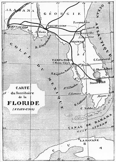 Illustration fra Fra Jorden til Månen af ​​Jules Verne, 1865 af Unbekannt