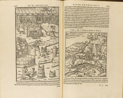 Illustration fra De re metallica libri XII af Georgius Agricola, 1556 af Unbekannt