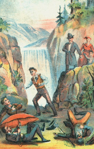 Illustration fra en plakat, der reklamerer for en teaterforestilling af Uncle Toms Cabin, 1870 af Unbekannt