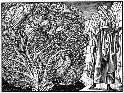 Illustration fra Kelmscott Press-udgaven af Works of Geoffrey Chaucer, 1896 1964 af Unbekannt