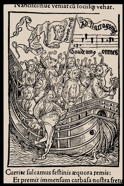 Illustration til bogen Ship of Fools af Sebastian Brant, 1497. af Unbekannt