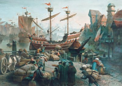 I havnen i en hansestad af Unbekannt