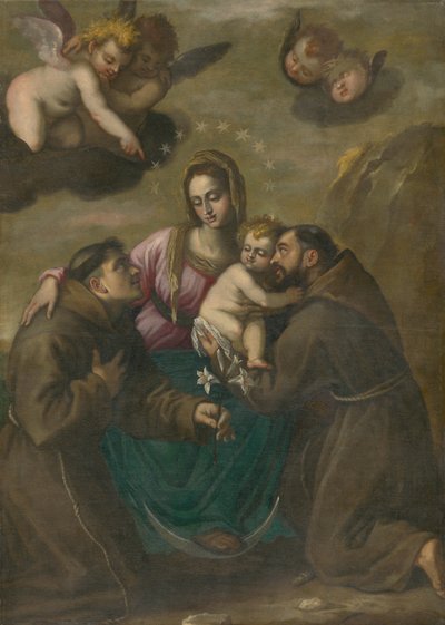 Immaculata med hellige af Unbekannt