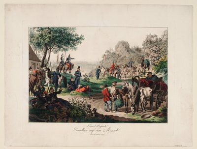 Kejserligt russisk kavaleri på march, 1813 af Unbekannt