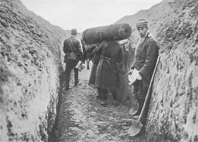 I en af de franske skyttegrave, 1914 af Unbekannt