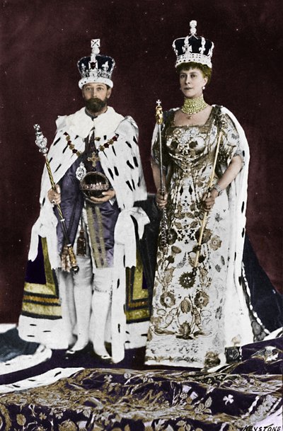 I foråret 1910 døde kong Edward VII, i marts 1911 blev kong George V kronet, 1911, 1945 af Unbekannt