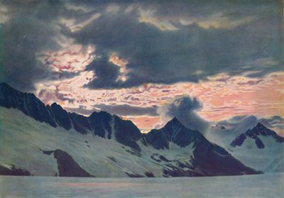In the Wake of the Dawn: Green Mists Set on Alpine Peak and Valley, c1935 af Unbekannt