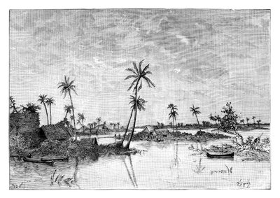 Indisk bosættelse på øerne San Blas Bay, c1890 af Unbekannt