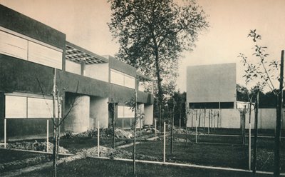 Industrial Housing Scheme i Pessac, nær Bordeaux. Arkitekter, Le Corbusier og Pierre Jeanneret, af Unbekannt