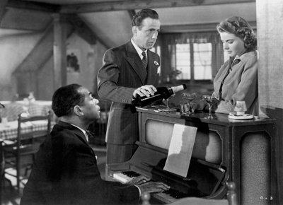 Ingrid Bergman, Humphrey Bogart og Louis Armstrong i Casablanca, 1942 af Unbekannt