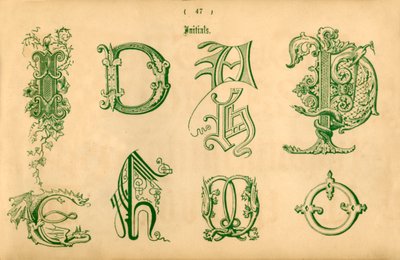 Initialer, 1862 af Unbekannt