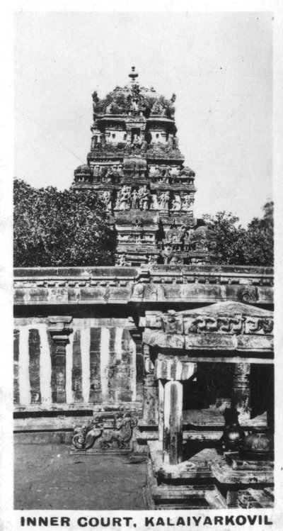 Indre domstol, Kalaiyarkovil, Indien, c1925 af Unbekannt