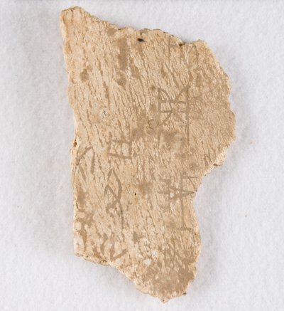 Indskrevet knoglefragment orakelknogle, Late Shang-dynastiet, ca. 1300-1050 fvt. af Unbekannt