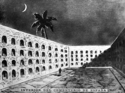 Inde på den spanske kirkegård, 1800-tallet, 1920
