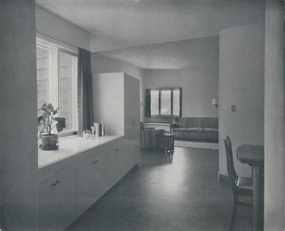 Interiør - House at Fairfax, Californien af Francis Ellsworth Lloyd, 1942 af Unbekannt