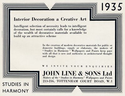 Indvendig udsmykning en kreativ kunst - John Line & Sons Ltd, 1935 af Unbekannt