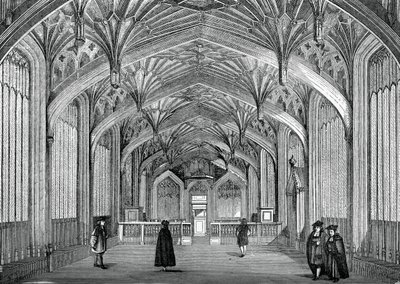 Interiør, Oxford University, c1700-tallet, 1870 af Unbekannt