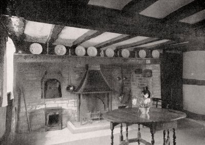 Interiør af Anne Hathaways Cottage, Stratford-upon-Avon, Warwickshire, England, 1924-1926 af Unbekannt