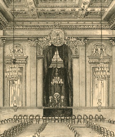 Interiør af Goldsmiths Hall, 1876, 1897. af Unbekannt