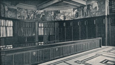 Interiør af Grand Trunk Railways nye London-kontorer med temperafrise af Frank Brangwyn, c1909 af Unbekannt