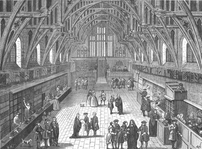 Interiør af Old Westminster Hall, 1797 1897 af Unbekannt
