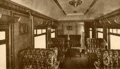 Interiør af Pullman Car, Marjorie, Southern Railway, 1930. af Unbekannt