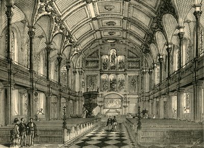 Interiør af St. Andrews Church, c1872. af Unbekannt