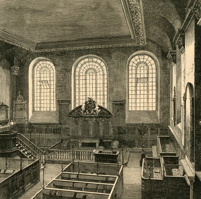Interiør af St. Michaels, Wood Street, 1876, 1897. af Unbekannt