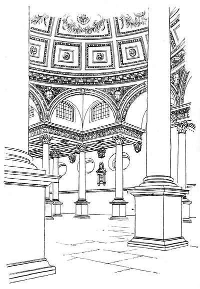 Interiør af St Stephens Church, Walbrook, City of London, 1893 af Unbekannt