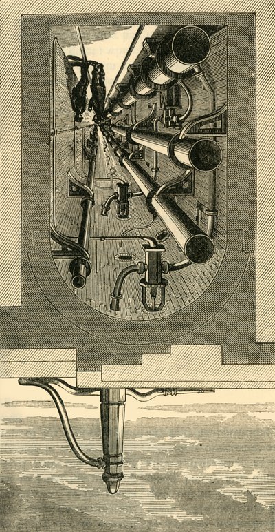 Interiør af Subway, Holborn Viaduct, c1876. af Unbekannt