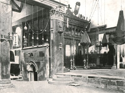 Interiør af Fødselskirken, Bethlehem, Palæstina, 1895. af Unbekannt