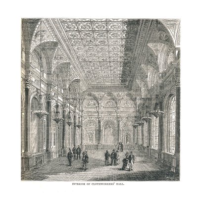 Tøjarbejdersalens interiør, 1878 af Unbekannt