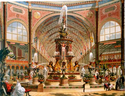 Interiør af Crystal Palace under den internationale udstilling, 1862 af Unbekannt