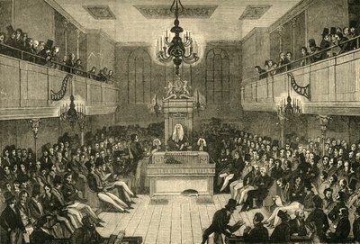 Interiør af Underhuset, 1834, 1881. af Unbekannt