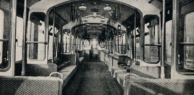 Interiør af den nyeste type rørvogn, 1926 af Unbekannt