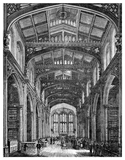 Interiør af biblioteket, Guildhall, City of London, 1886 af Unbekannt