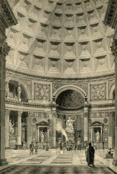 Det indre af Pantheon i Rom restaureret, 1890. af Unbekannt