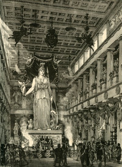 Parthenonets indre, restaureret, 1890. af Unbekannt