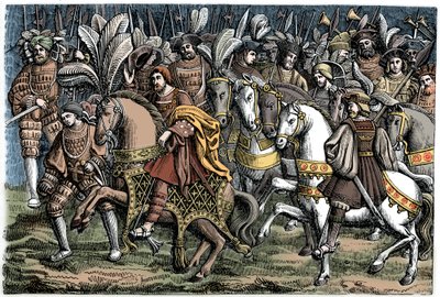 Interview mellem Frans I og Henrik VIII, på Guldklædets mark, 1520, 1870. af Unbekannt
