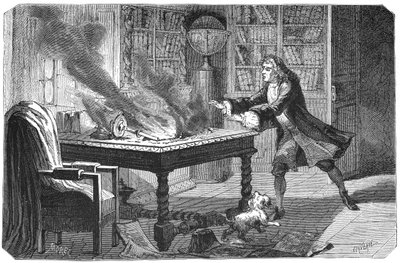 Isaac Newton, engelsk videnskabsmand og matematiker, 1874 af Unbekannt
