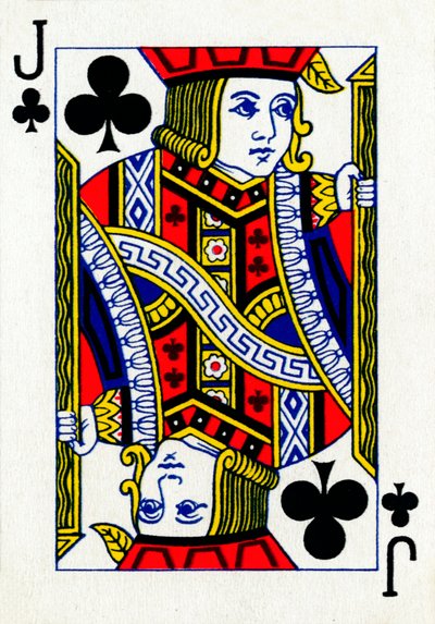 Jack of Clubs fra et sæt Goodall & Son Ltd. spillekort, c1940 af Unbekannt
