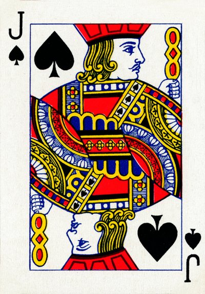 Jack of Spades fra et sæt Goodall & Son Ltd. spillekort, c1940 af Unbekannt