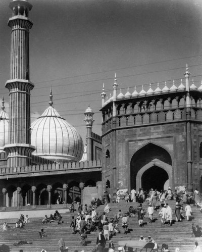 Jama Masjid, Delhi, Indien, slutningen af det 19. eller begyndelsen af det 20. århundrede af Unbekannt