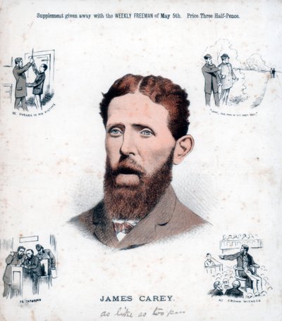 James Carey, irsk republikaner og informant, 1883 af Unbekannt