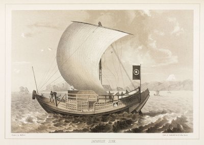 Japansk junk (Jonque), c 1853-1856 af Unbekannt