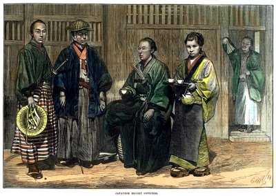Japanske eskorteofficerer, 1874 af Unbekannt