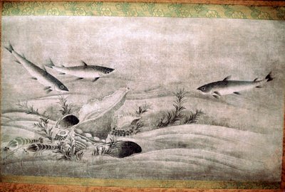Japansk maleri af fisk af Unbekannt
