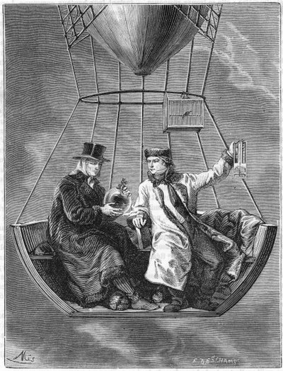 Jean Baptiste Biot og Joseph Louis Gay-Lussac, franske videnskabsmænd, 1804 1870 af Unbekannt