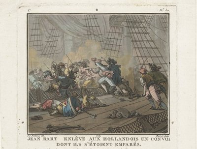 Jean Bart i slaget ved Texel den 29. juni 1694, 1789. af Unbekannt